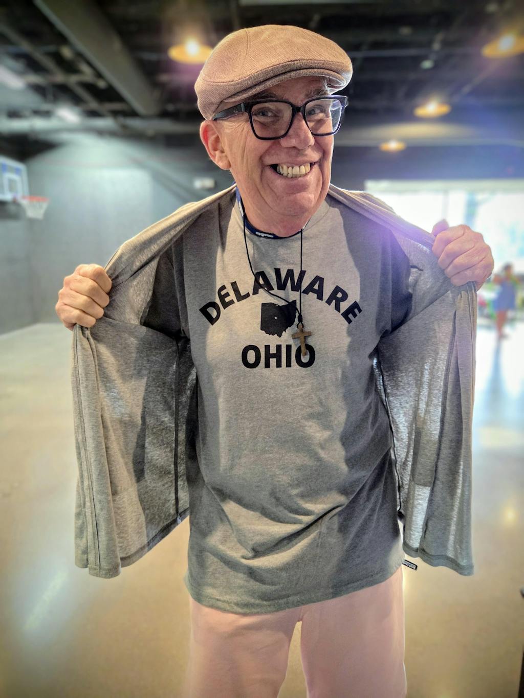 Vintage Wood Cross Leather Necklace