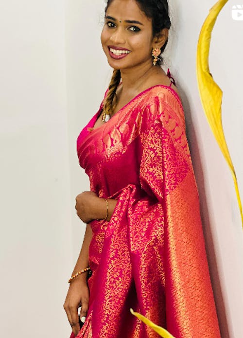 Padmini Magenta Art Silk Pattu Saree