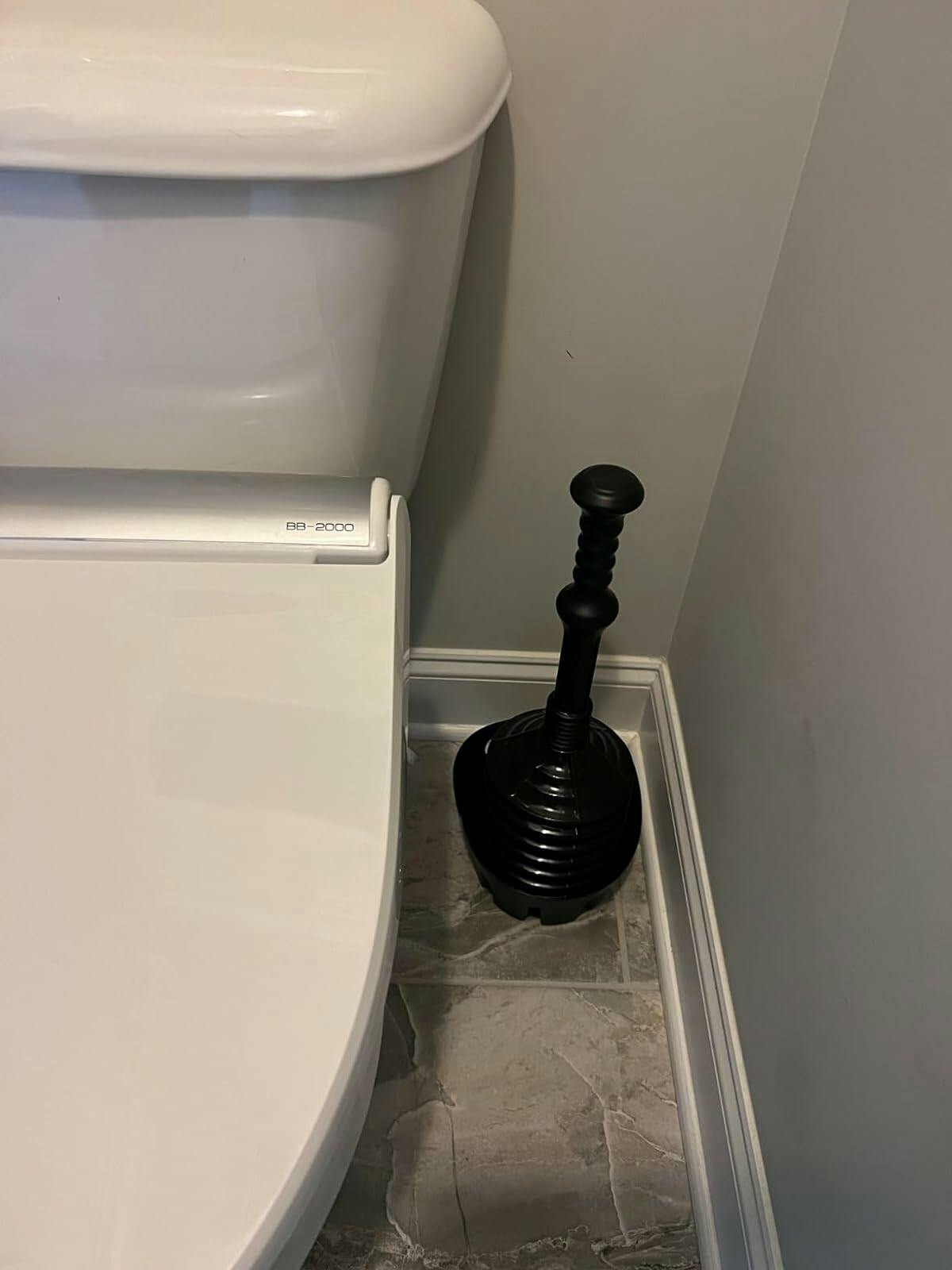 Black Antimicrobial Bellows Plunger with Black Tray | Utility Sink