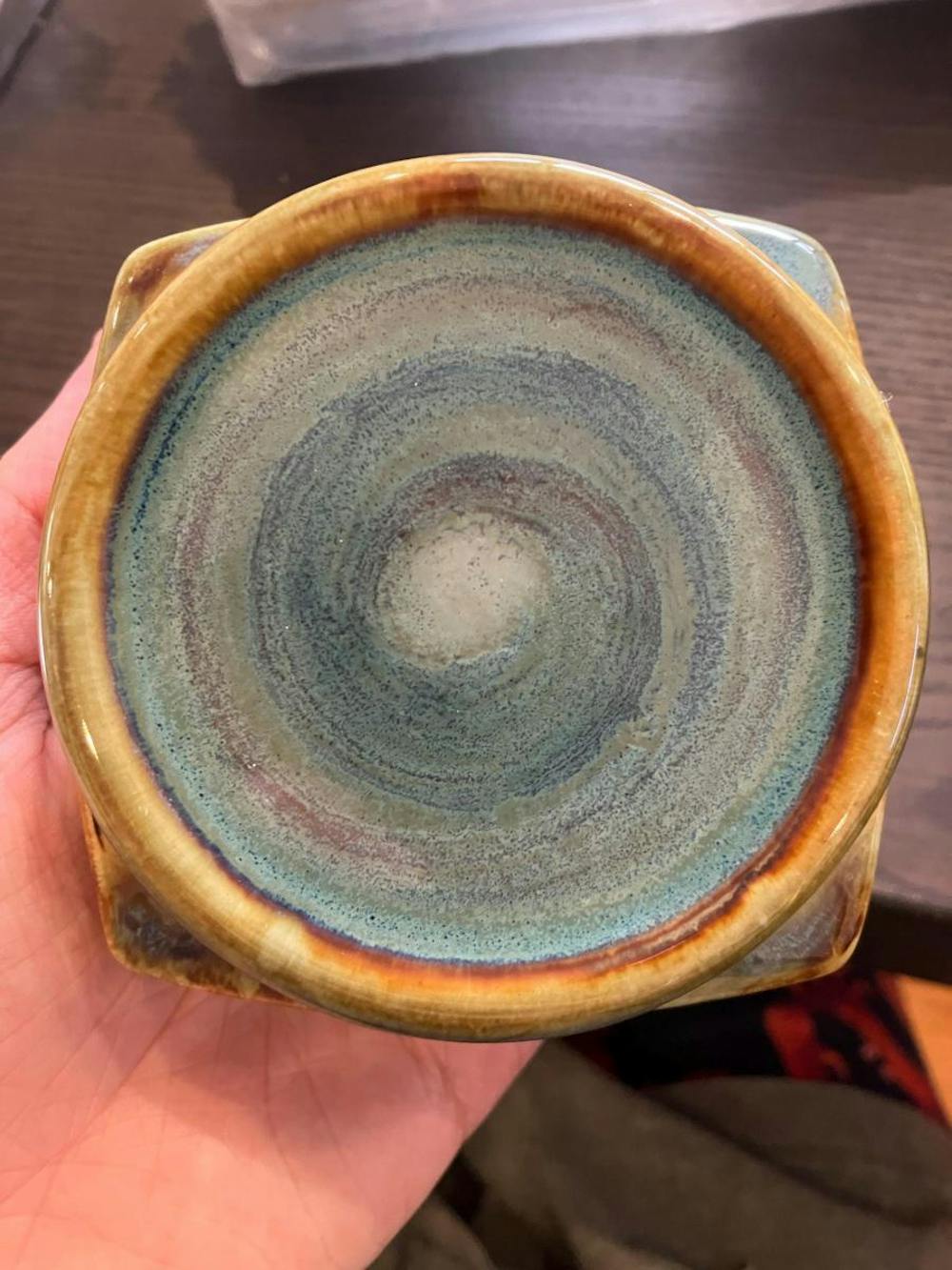 Handmade Square Ceramic Keepsake Box – Cosmic-Inspired Memorial & Storage