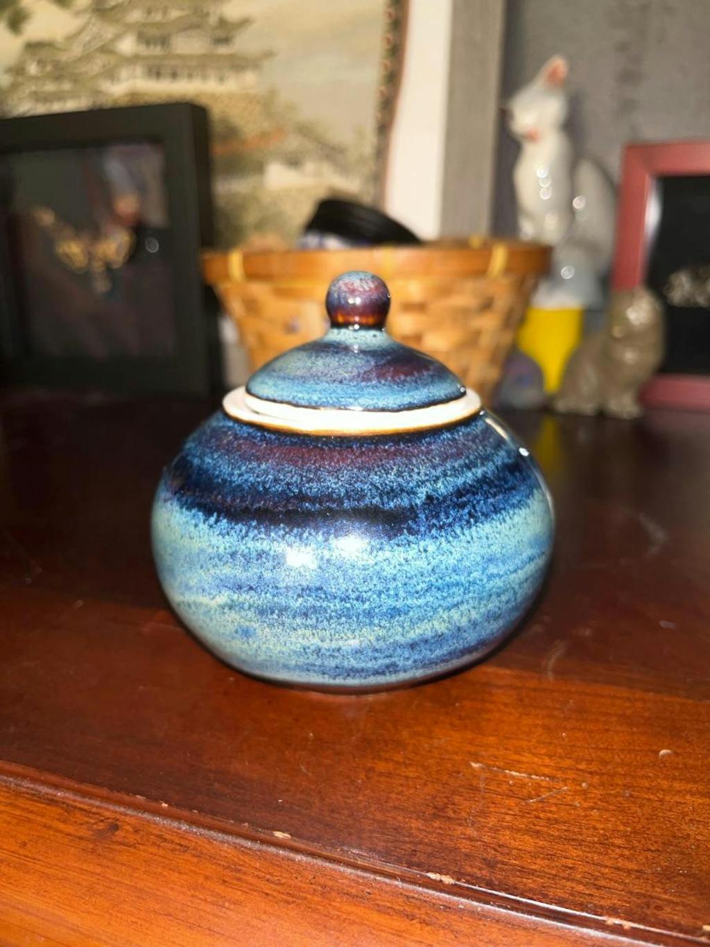 Handmade Ceramic Pet Urn for Ashes – Personalized Memorial Keepsake Jar