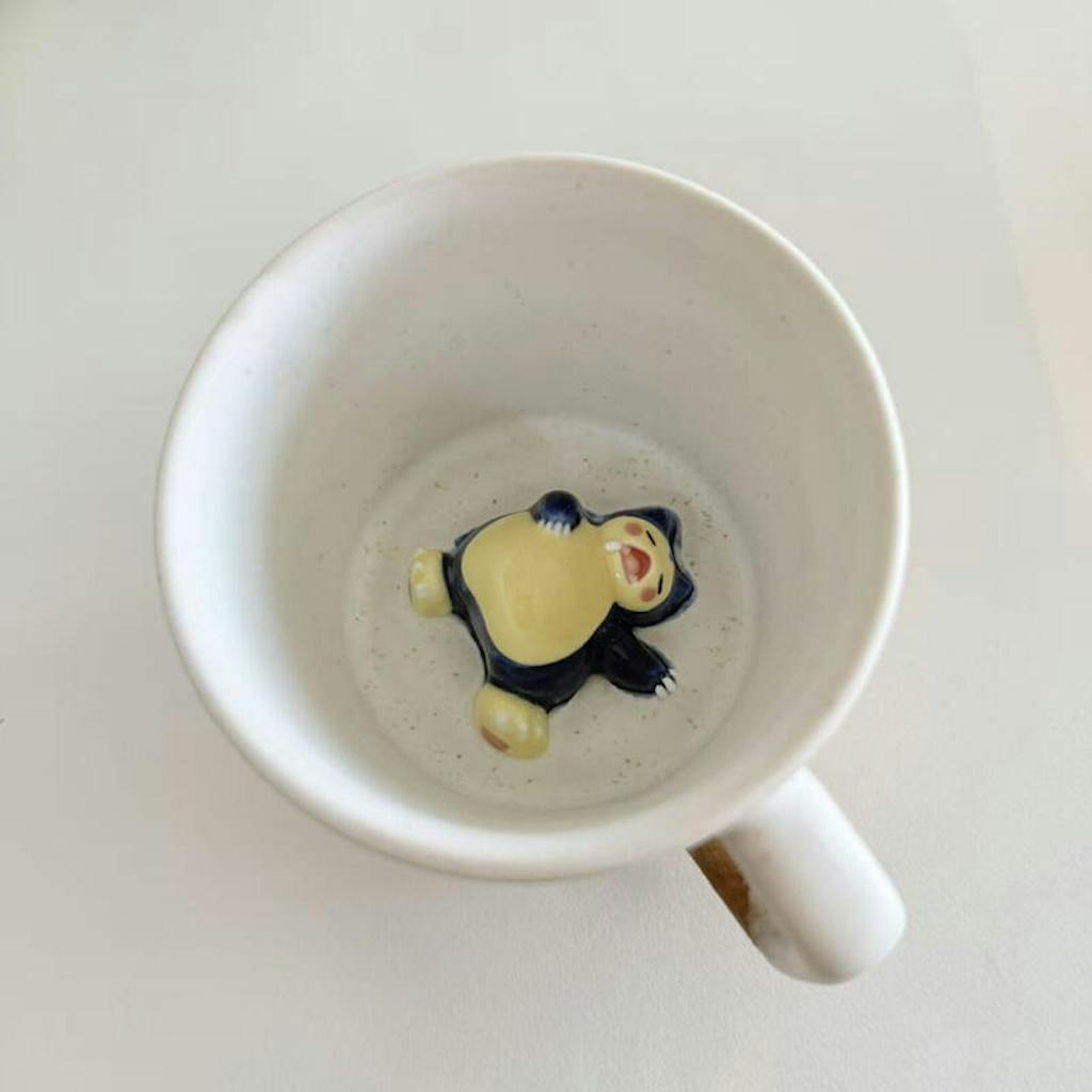 Handmade Pokémon-Inspired Ceramic Mug – Cute Anime Figurine Coffee Cup