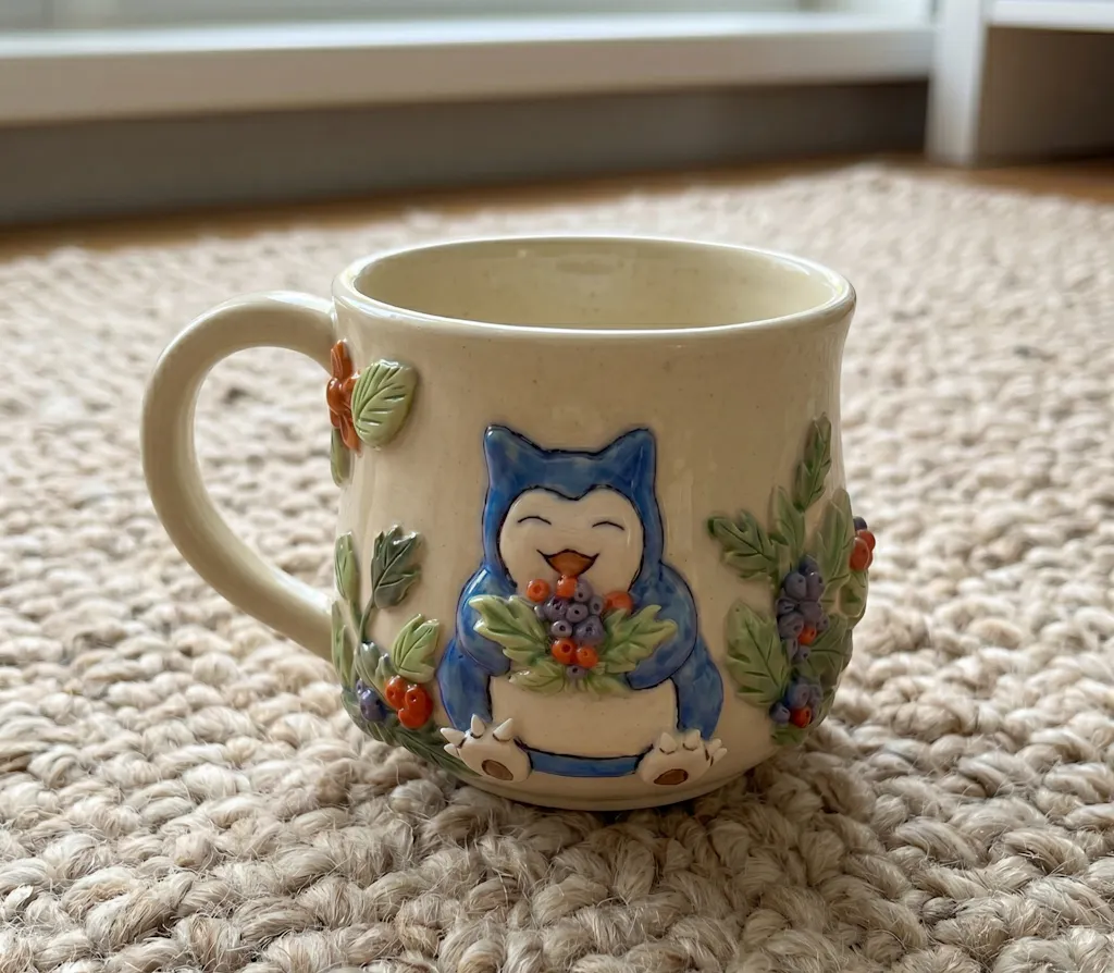 Custom Pokémon Ceramic Mug – Handmade 3D Relief Anime Cup for Gifts