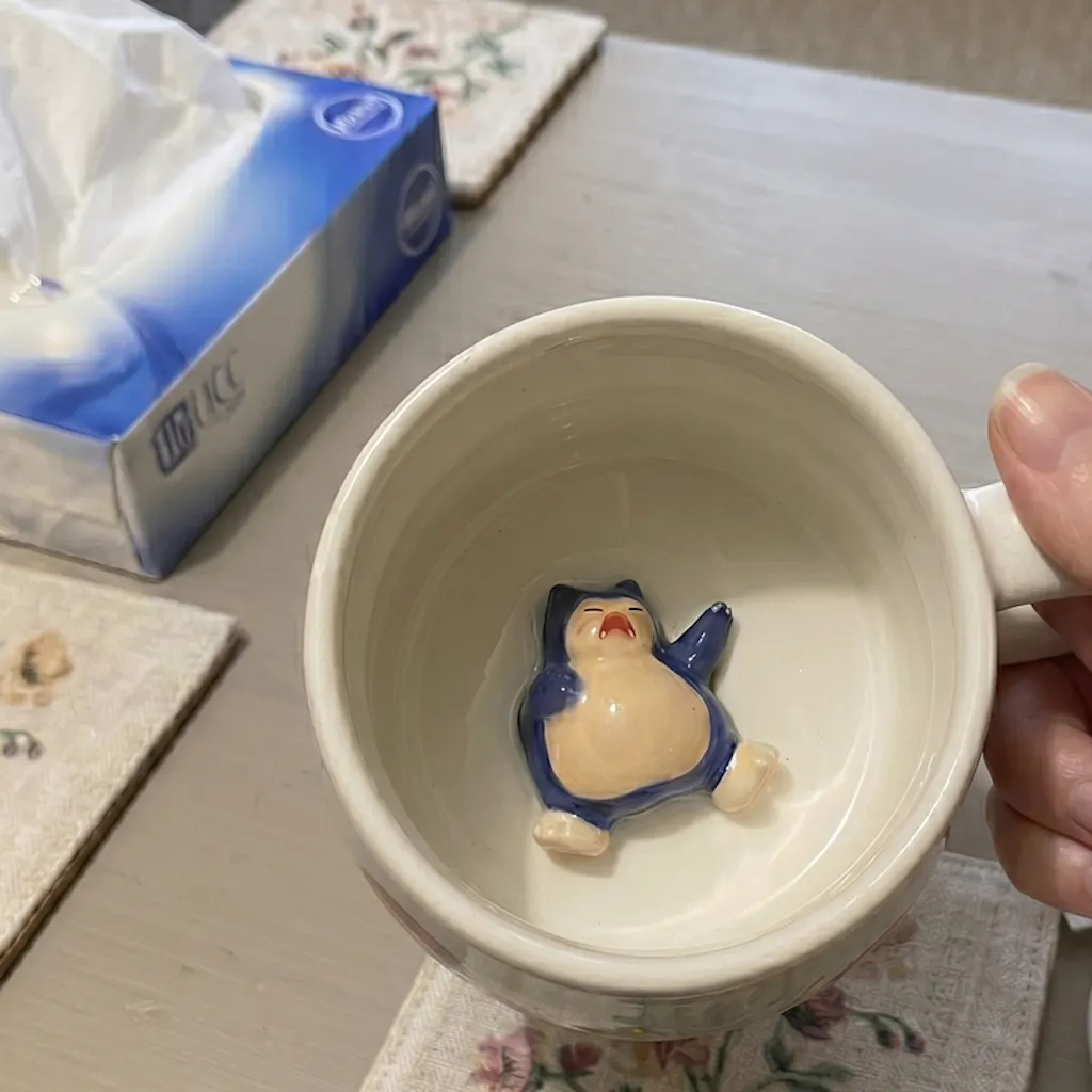 Custom Pokémon-Inspired Mug, Handmade Ceramic Coffee Cup with Surprise Character Inside