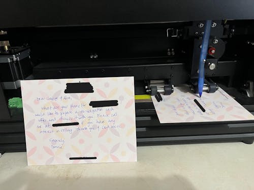 UUNA TEK® iAuto - Handwriting Machine with Feeder/Automatic Signature Machine/Handwriting Machine for Letter/Automatic Writing Machine,  Write Up to 80 Letters,  30 Envelops Per Load