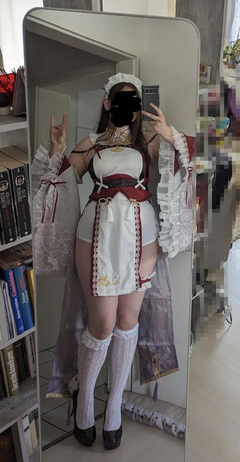 【In Stock】Exclusive Uwowo Genshin Impact Fanart Yae Miko Maid Dress Cosplay Costume
