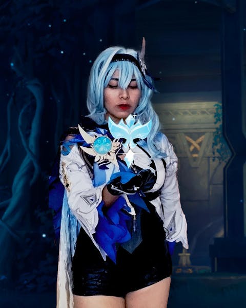 【Special Discount】[Last Batch] Uwowo Game Genshin Impact Eula Lawrence Spindrift Knight Cosplay Costume