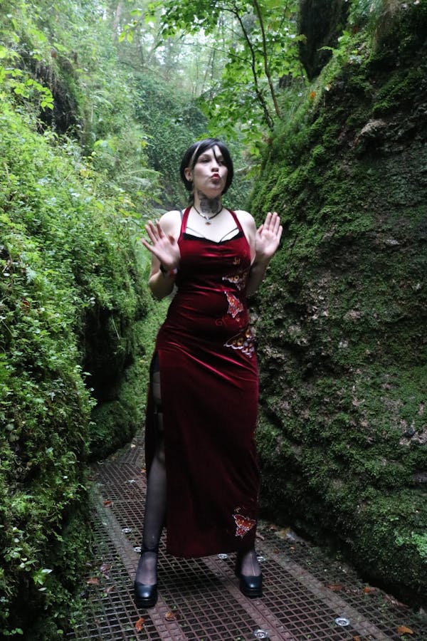 Uwowo Collab Series: Game Ada Velvet Qipao Chinese Dress Cosplay Costume