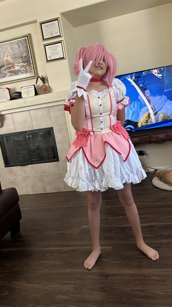 Uwowo Up to 4XL Anime Puella Magi Madoka Magica Kaname Madoka Cosplay Costume
