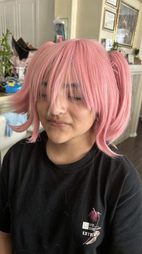 Uwowo Anime Puella Magi Madoka Magica Cosplay  Wig Kaname Madoka Wig Short Pink Hair