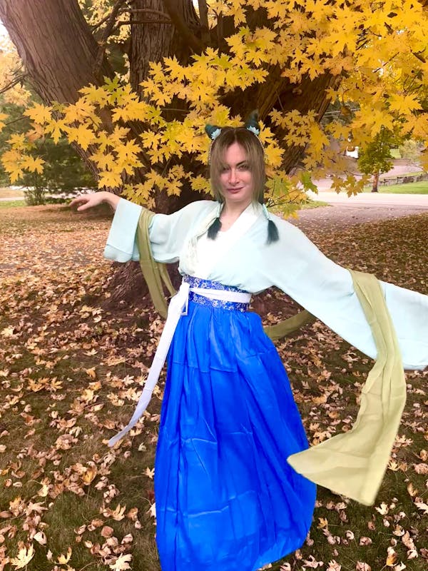 INSTOCK-Uwowo Anime The Apothecary Diaries Maomao Frog Green Hanfu Style Hunt Cosplay Costume