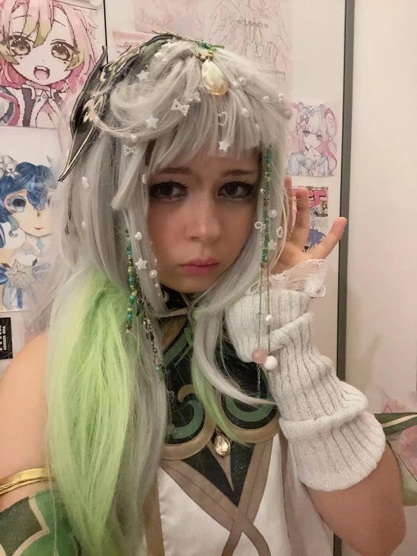 Uwowo Genshin Impact: Nahida Sumeru Dendro Archon God Loli Cosplay Wig Hahida Wig