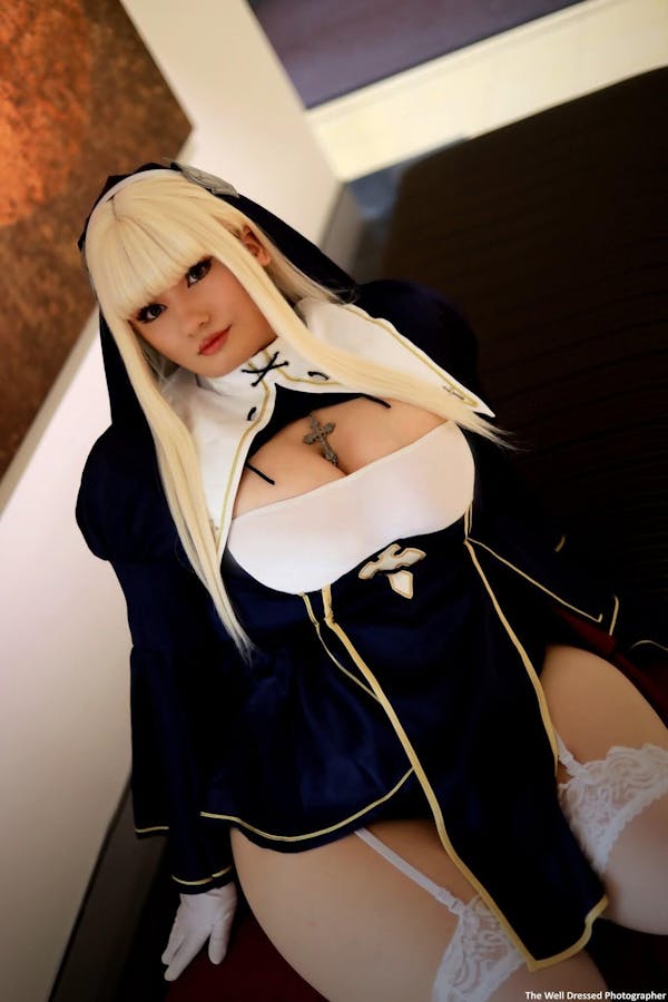 [Last Batch]【In Stock】Uwowo Original Character Charlotte Figure Nun Sister 18+ Halloween Cosplay Costume