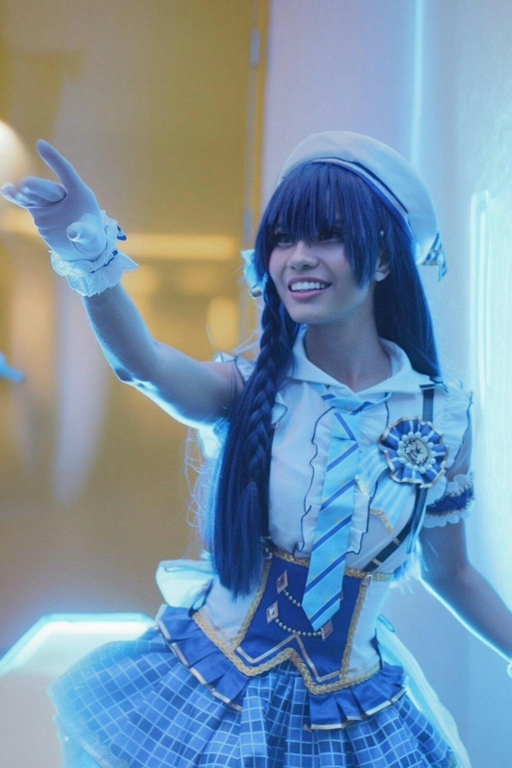 Uwowo Collab Series: Love Live! Umi Sonoda Blue Amor Lovelive Cosplay Costume