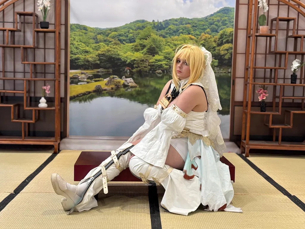 INSTOCK-Uwowo Game Fate/Grand Order FGO Nero Claudius Bride Stage 2 Cosplay Costume