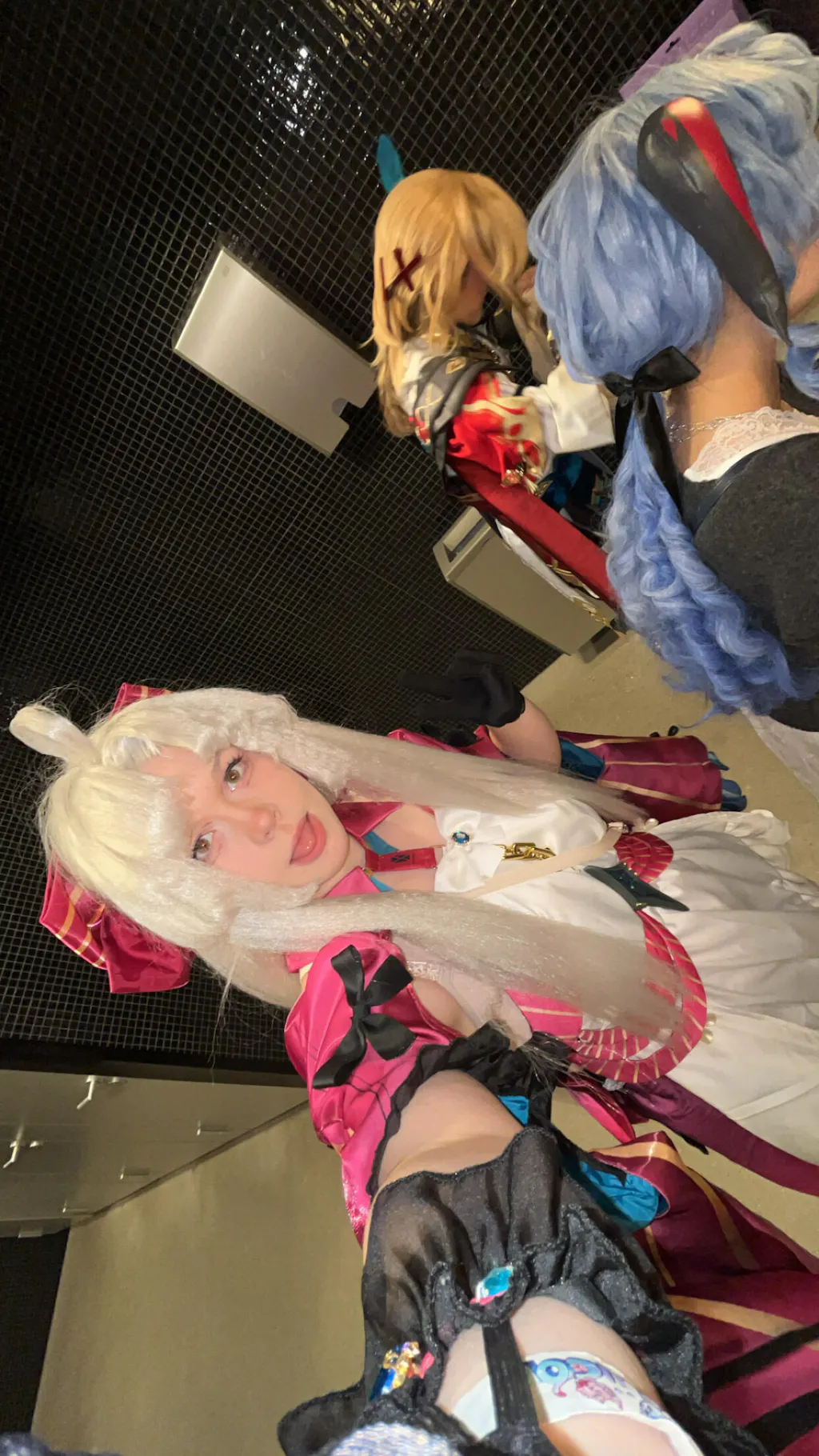 Uwowo Game Wuthering Waves WuWa Carlotta Cosplay Long Grey Hair