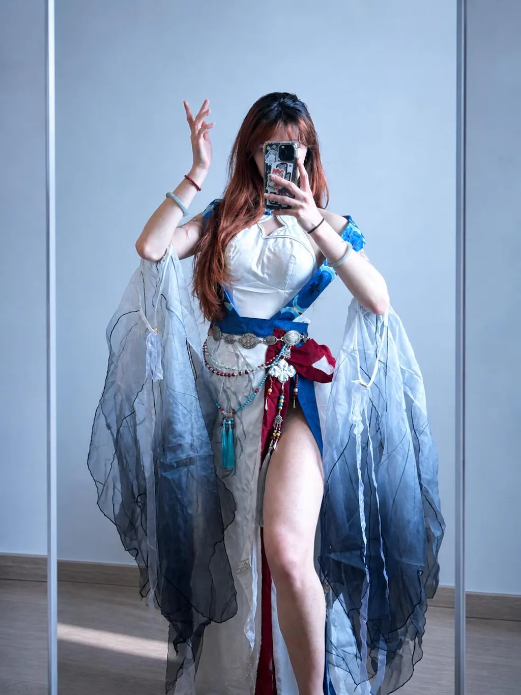 【Clearance Sale】[Last Batch] INSTOCK Uwowo Genshin Impact Fanart Shenhe 'Frostbound Divinity' Cosplay Costume