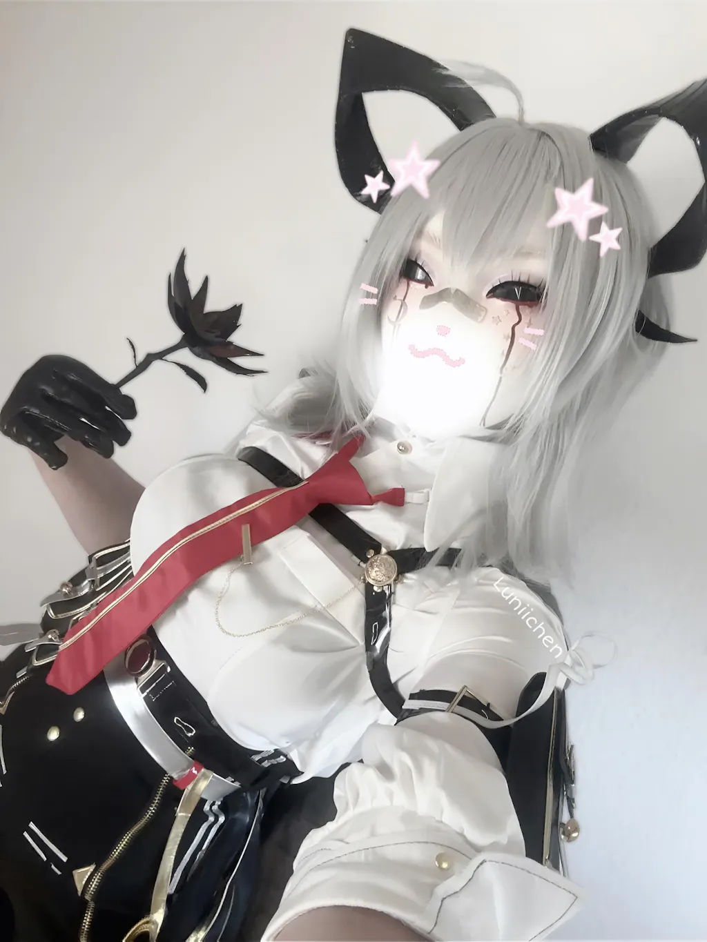 【Pre-sale】Uwowo Game Wuthering Waves WuWa Zani Cosplay Wig Middle Silver Hair