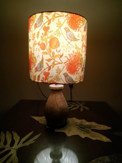 Amber Brown Table Lamp