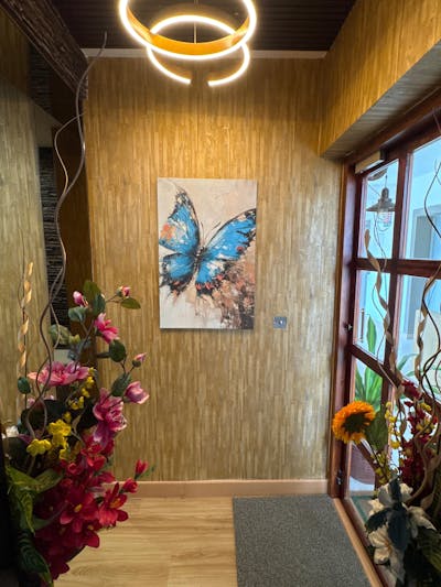 Papillon Bleu Canvas Modern Wall Art