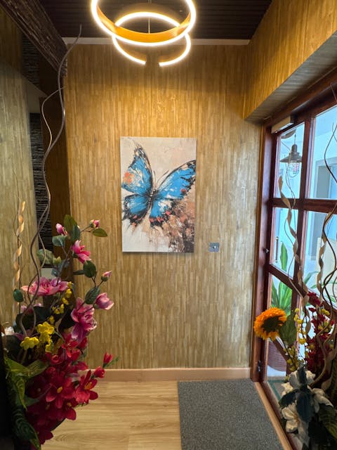 Papillon Bleu Canvas Modern Wall Art