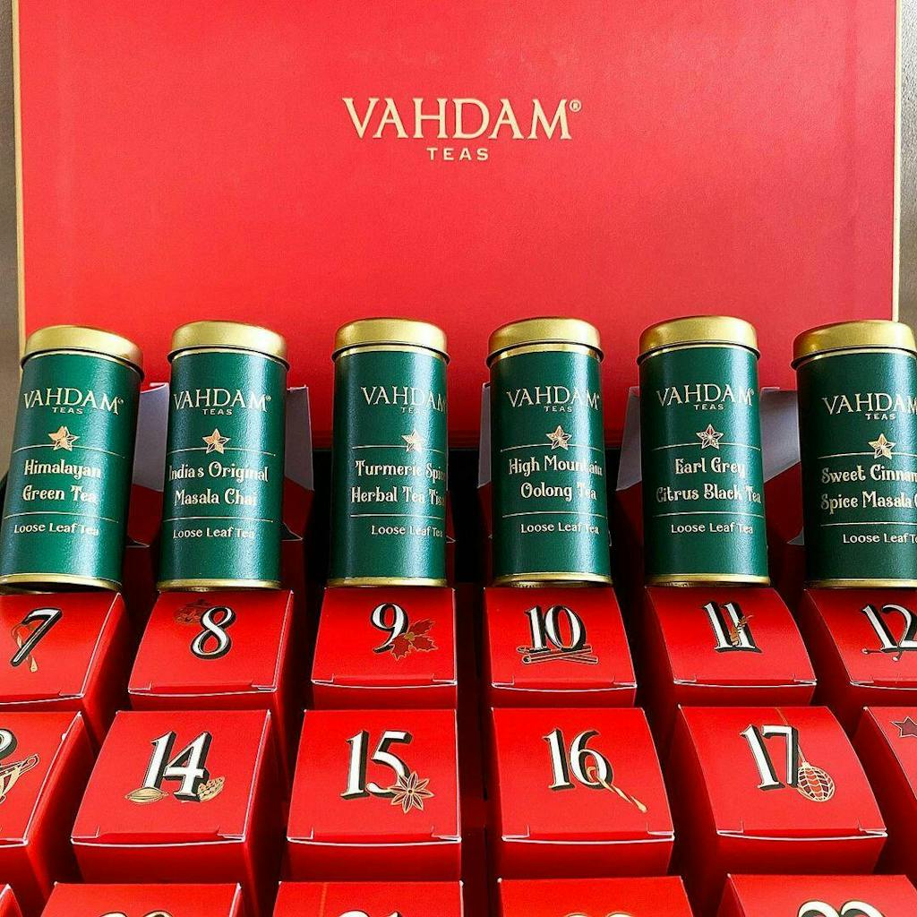 Holiday Advent Calendar Tea Gift Set 24 Teas VAHDAM® USA