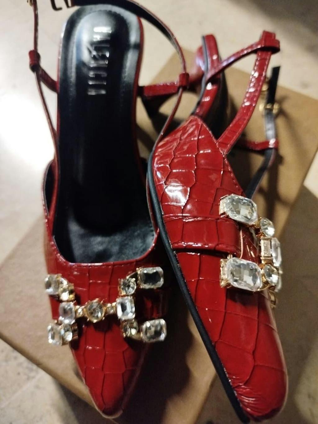 Zofia Stone Croc Heel