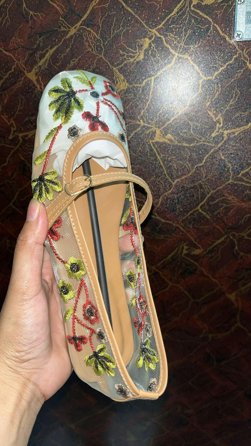 Multi Floral Embroidery Pumps