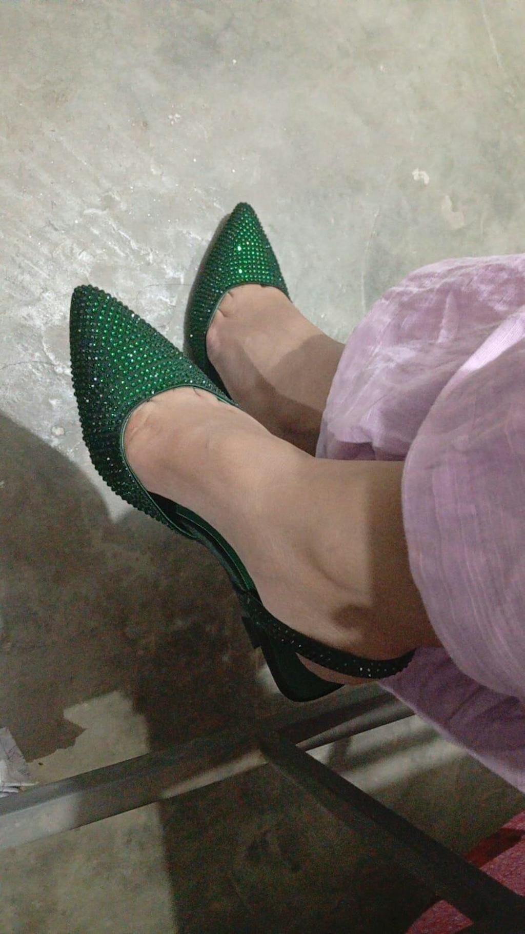 Rhinestone Slingback Heel