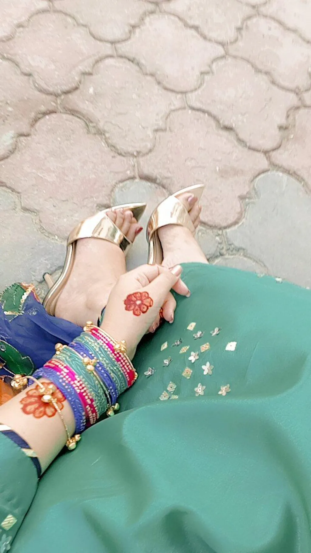 Olivia Gold/Silver Heel