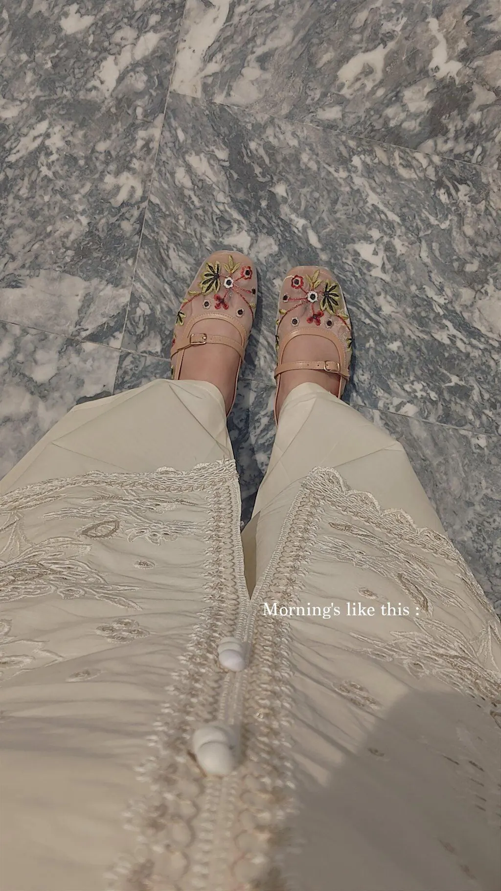 Multi Floral Embroidery Pumps