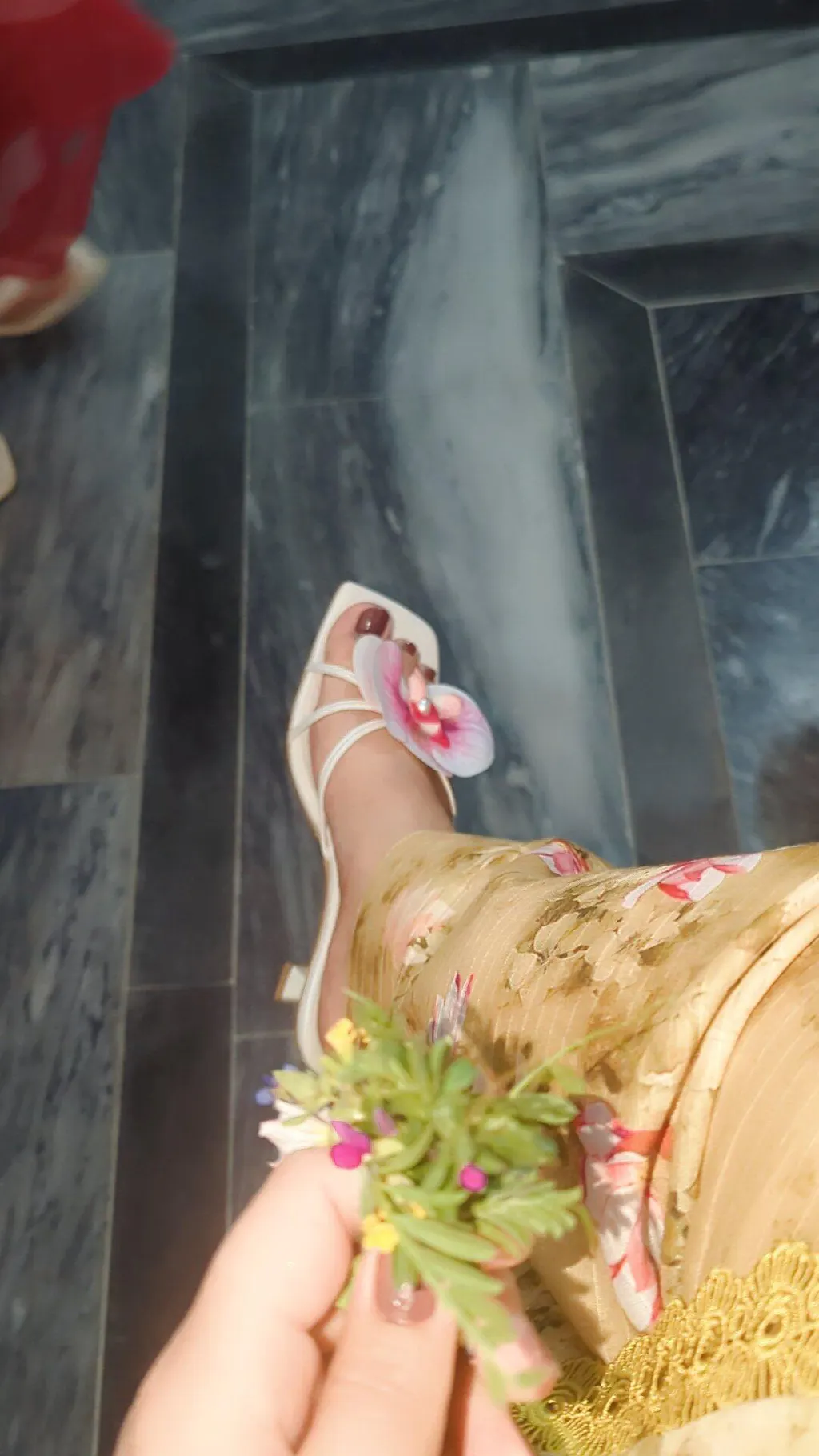 Rose Marie Flower Heel