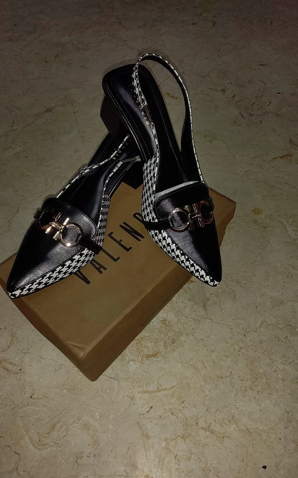 Miss Houndstooth Slingback Heel