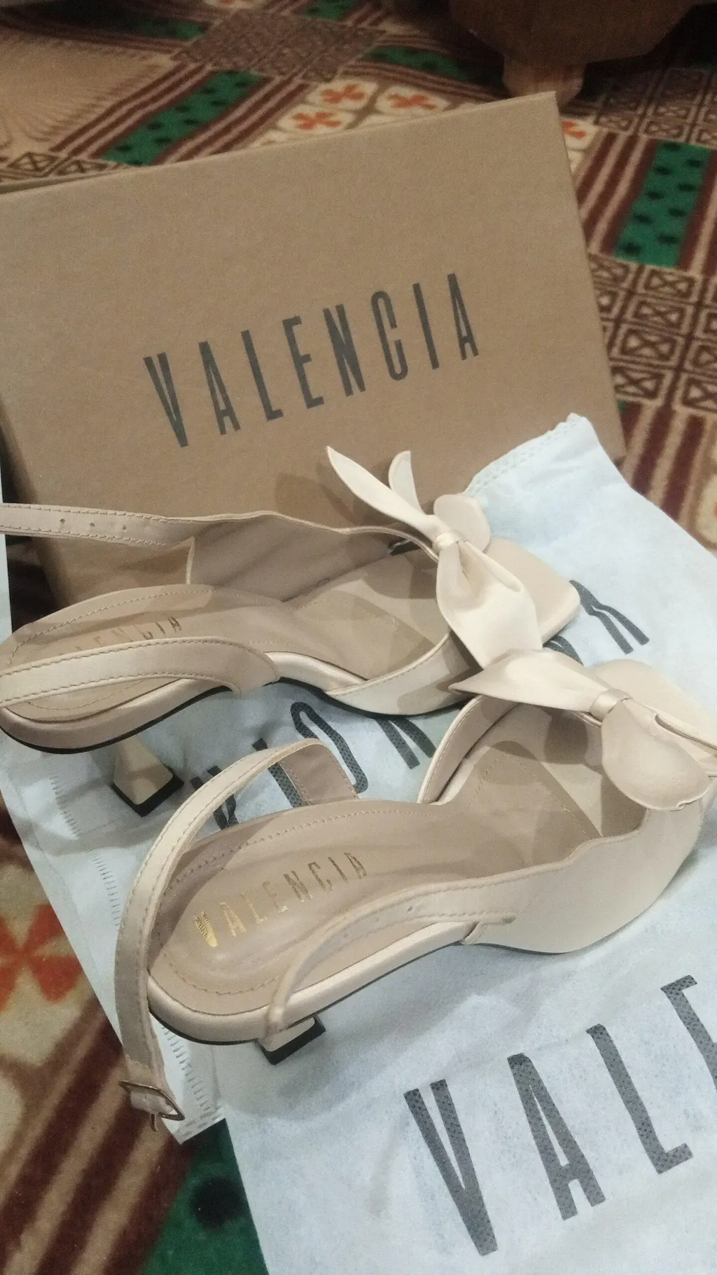 Ivory Bow Slingback Heels