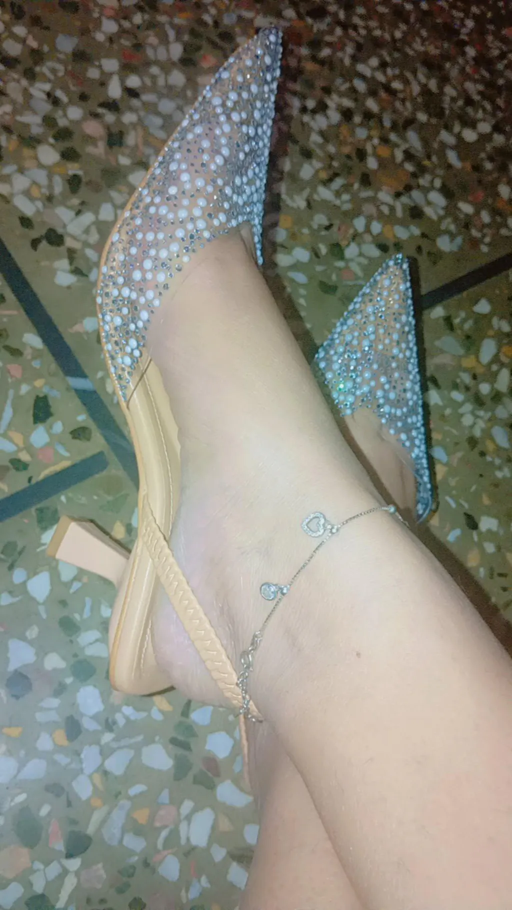 Nova Crystal Slingback Heel
