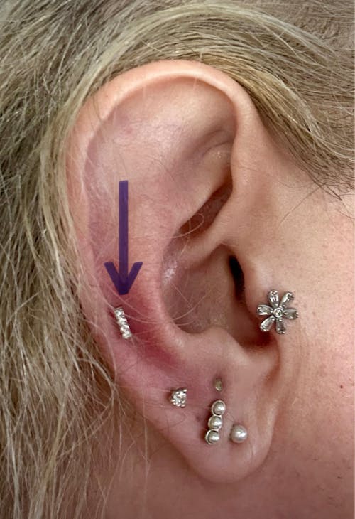 19G Barre Diamond Flat Back Stud