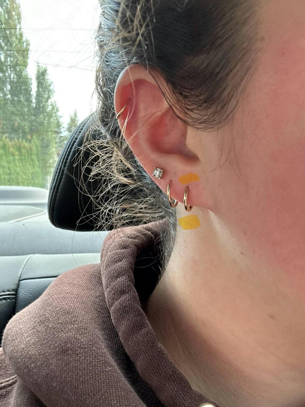 Rowan Solid Gold Huggie Hoop Earring