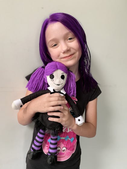 Collectable Soft Plush Doll - VIOLA - THE GOTH RAG DOLL