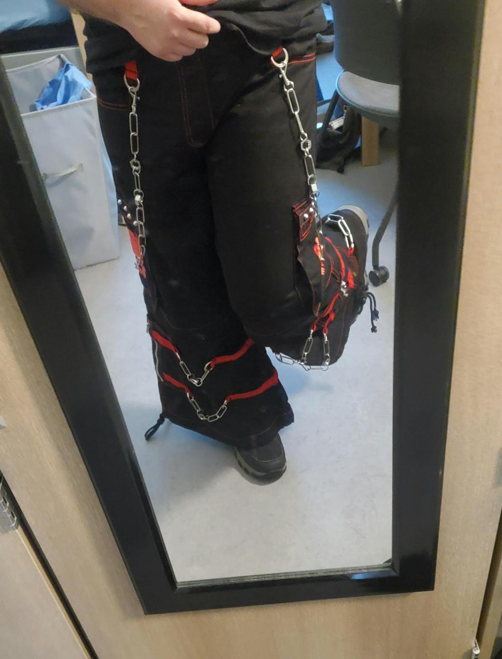 Tripp Nyc Skull Bondage Pants Blackred Vampirefreaks 