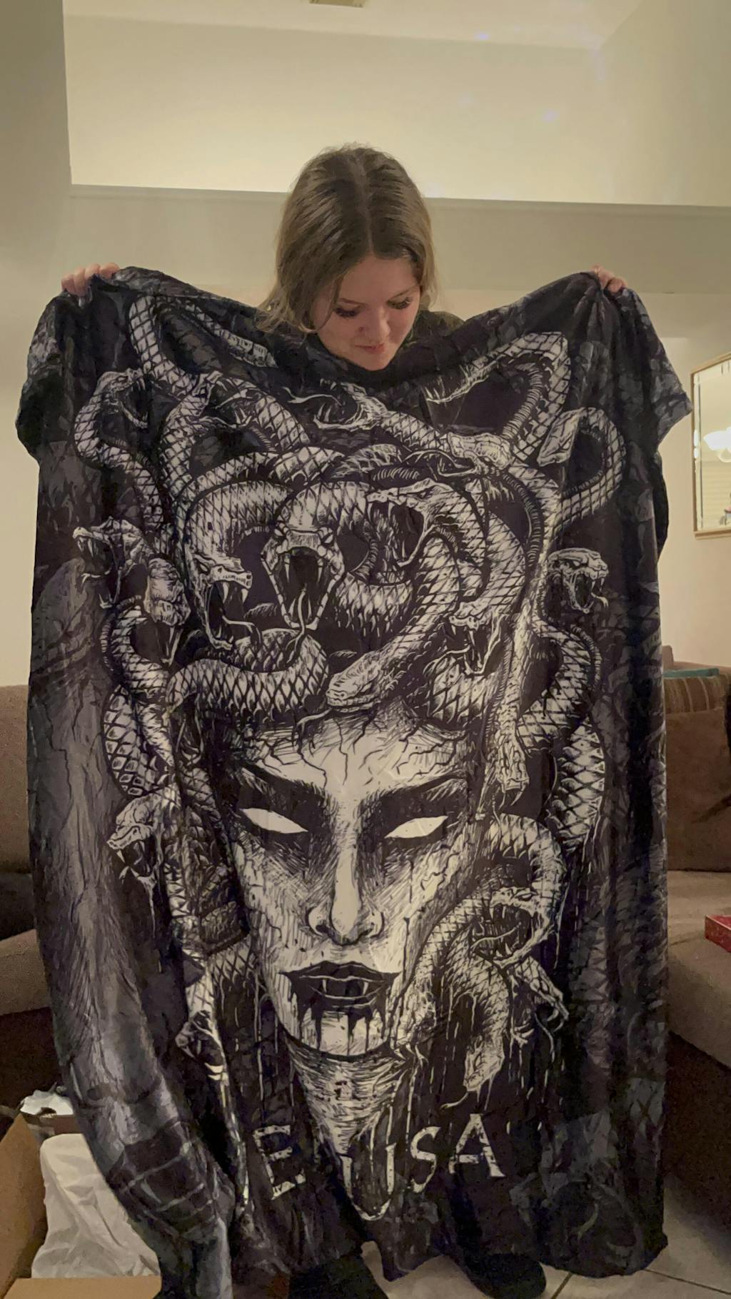 Medusa Throw Blanket VampireFreaks medusa-throw-blanket-vampirefreaks