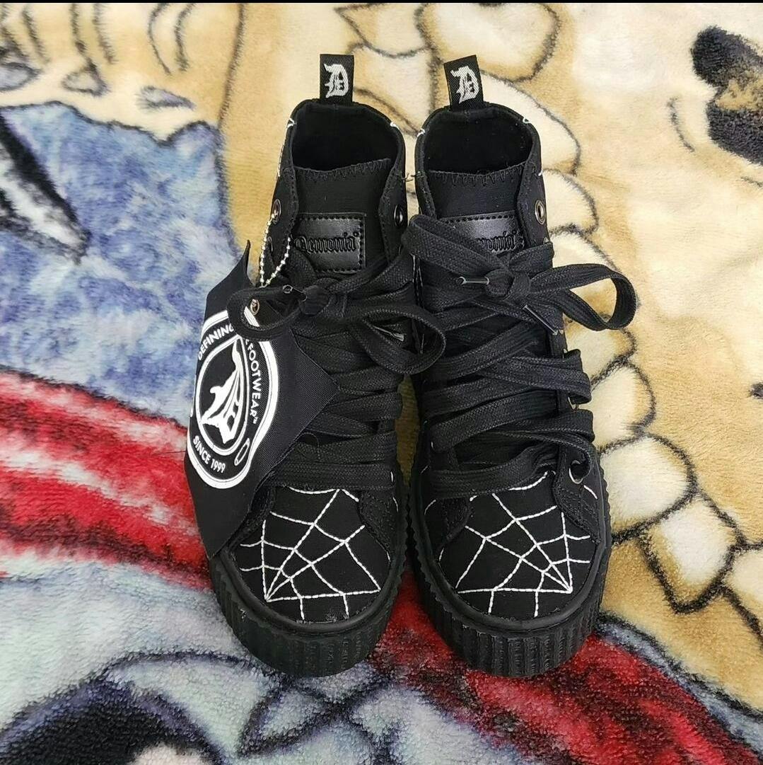 Arachnophobia Creeper Sneakers [SNEEKER-250 High Tops] – VampireFreaks