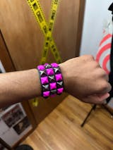 Punk Panic Checkered Bracelet [BLACK/PINK] – VampireFreaks