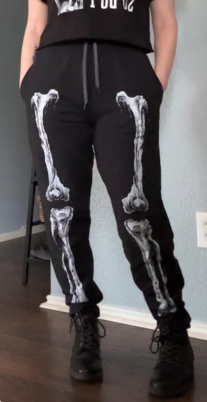Dead Inside Skeleton Joggers – VampireFreaks