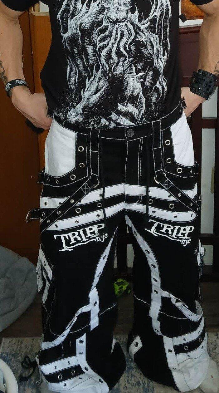 Tripp NYC Off Track Pants [BLACK/WHITE] – VampireFreaks