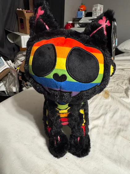 Rainbow Skelekitty Plush Toy – VampireFreaks