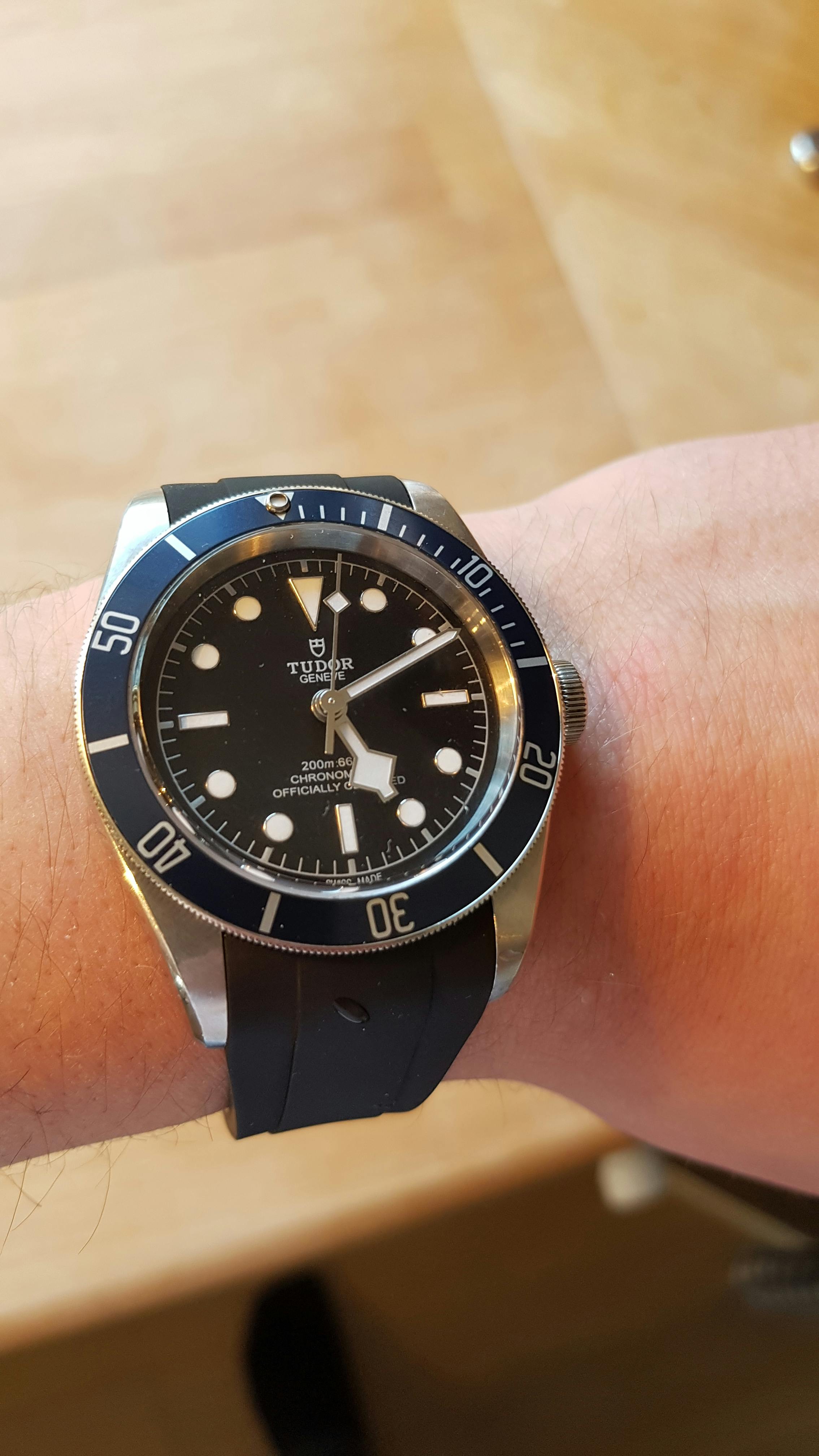 VanguardStraps Integrated Rubber Strap For Tudor Heritage Black Bay