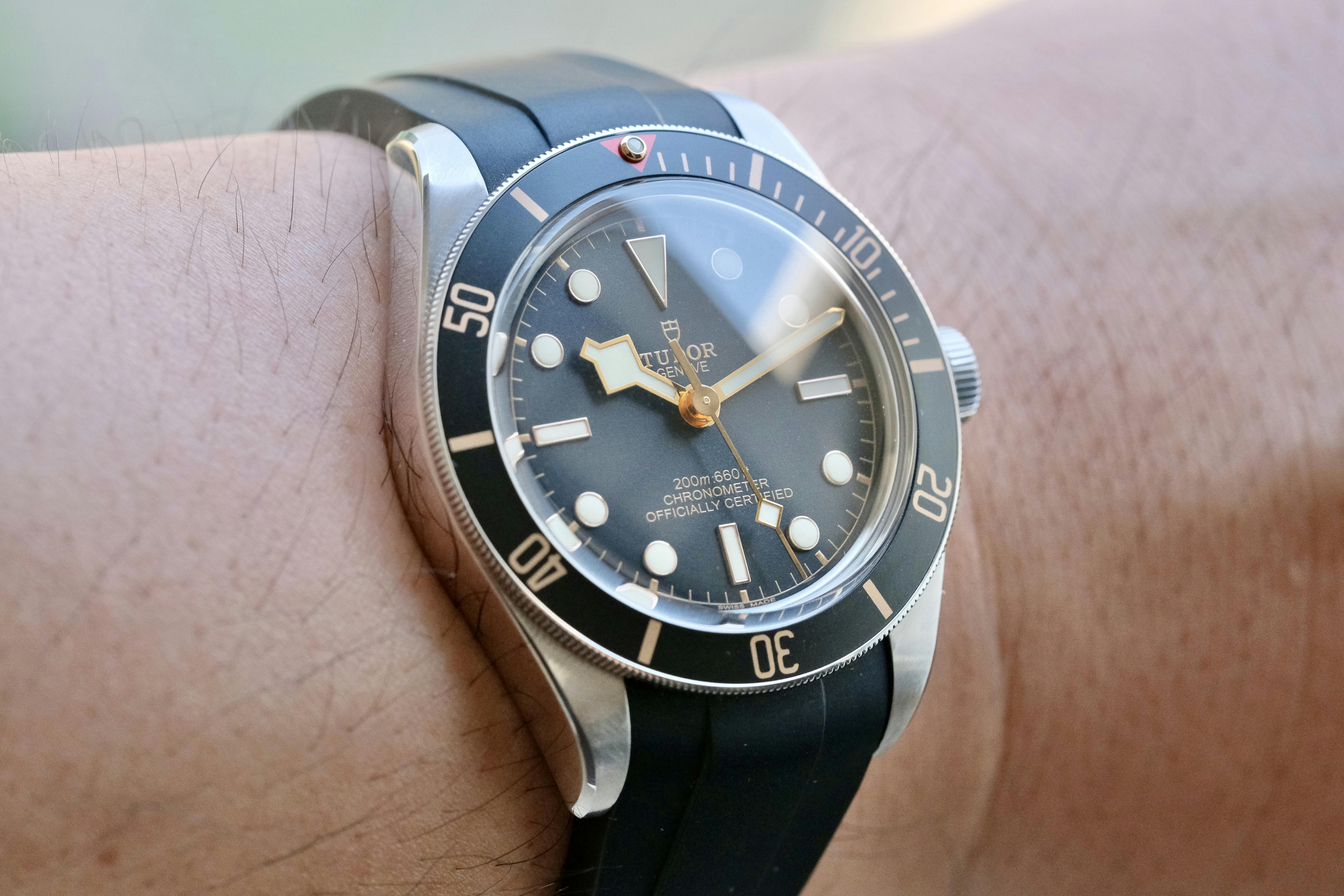 VanguardStraps | Black Rubber Strap For Tudor Black Bay 58 - Vanguard ...