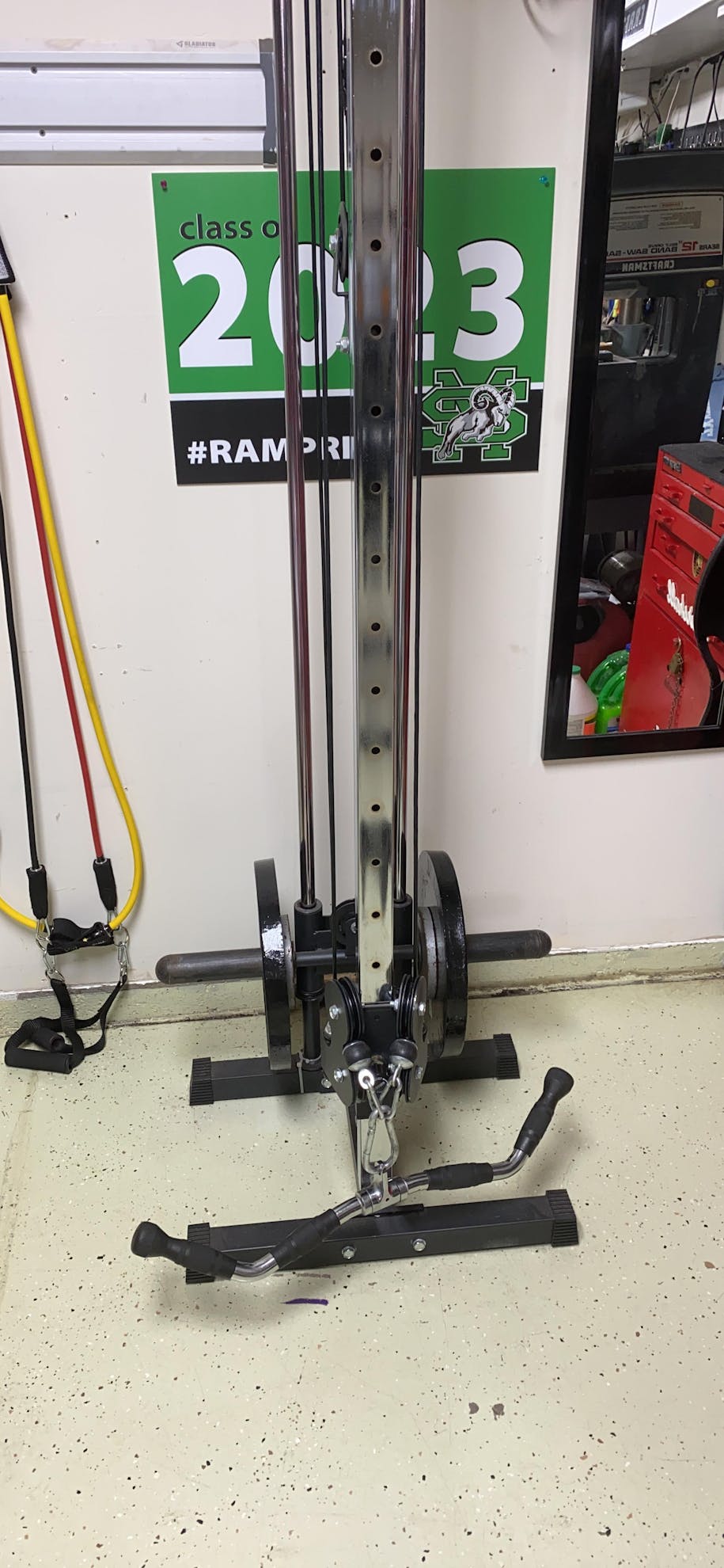 Titan Fitness Wall Mounted Tricep Machine Pulley System Lat
