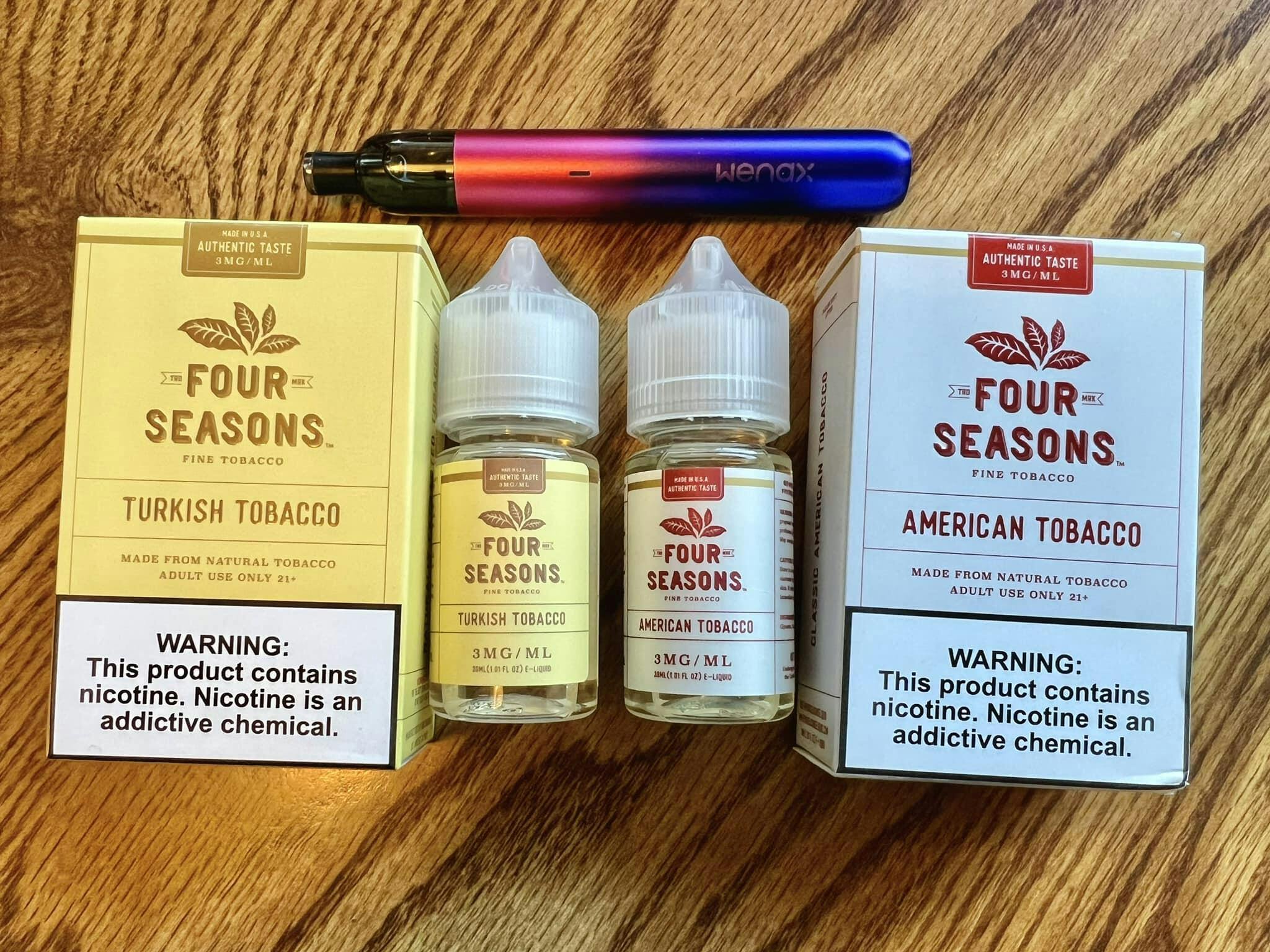 American Tobacco By Four Seasons Free Base 30ml Bottle American Tobacco -  Four Seasons - 30mL $12.99 Sub Ohm