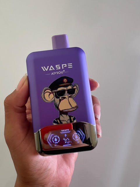 Vaper de 40.000 puffs desechable y recargable tipo c sabor Hielo de uva y kiwi de fresa con sistema de eleccion de sabor  (sin nicotina)